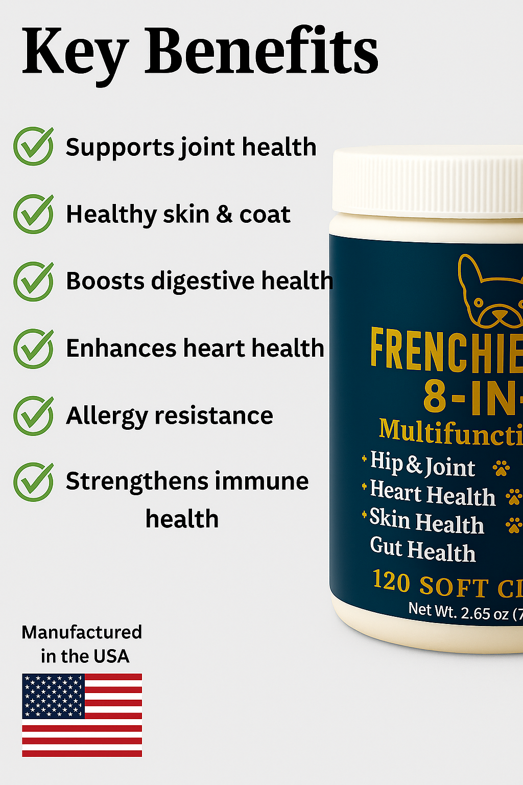 Frenchie Vitality Chews (4 Month Supply)